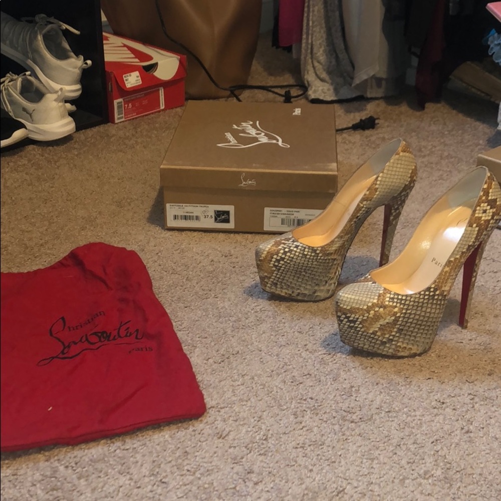 Python Beige Red Bottoms - image 1